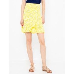 Camaieu French Brand Yellow Multi Print Mini Skirt